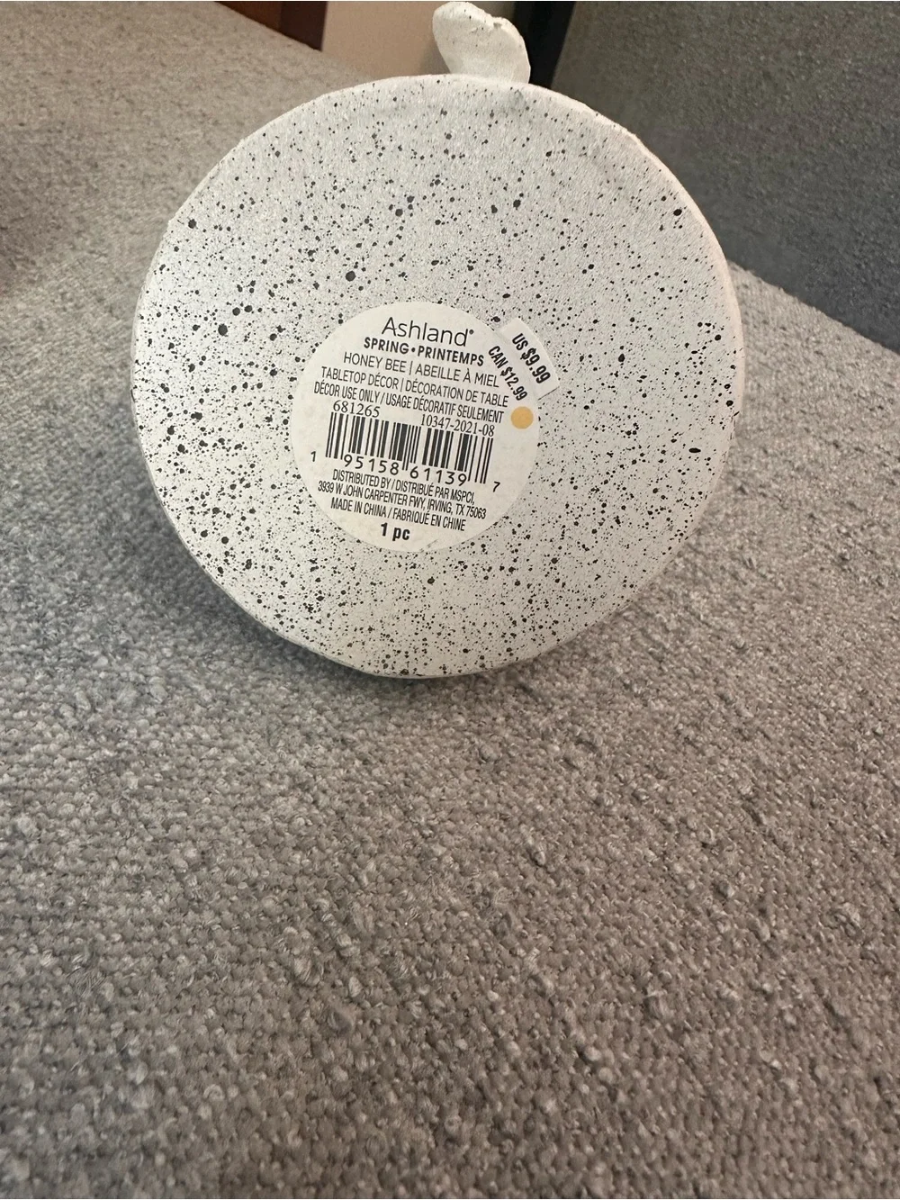 Ashland Speckled White Ceramic Decorative Bee Hive - Picture 3 of 4